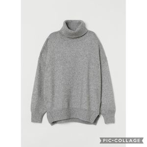 Women knit cowl-neck sweater H&M size S